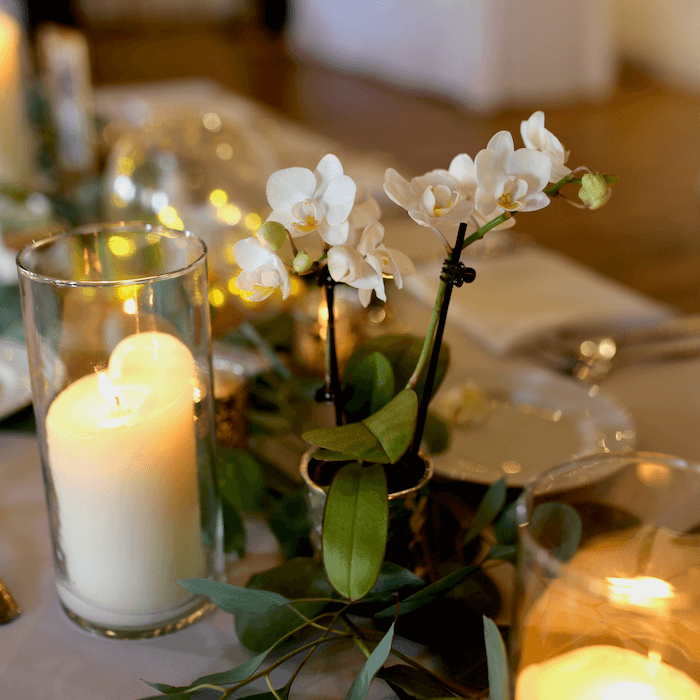 Wedding Centerpiece White Mini