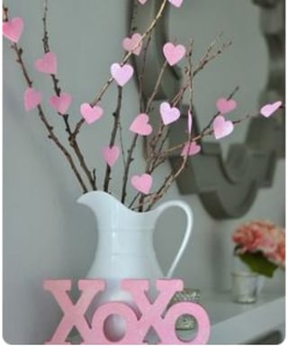 heart branches orchid centerpiece